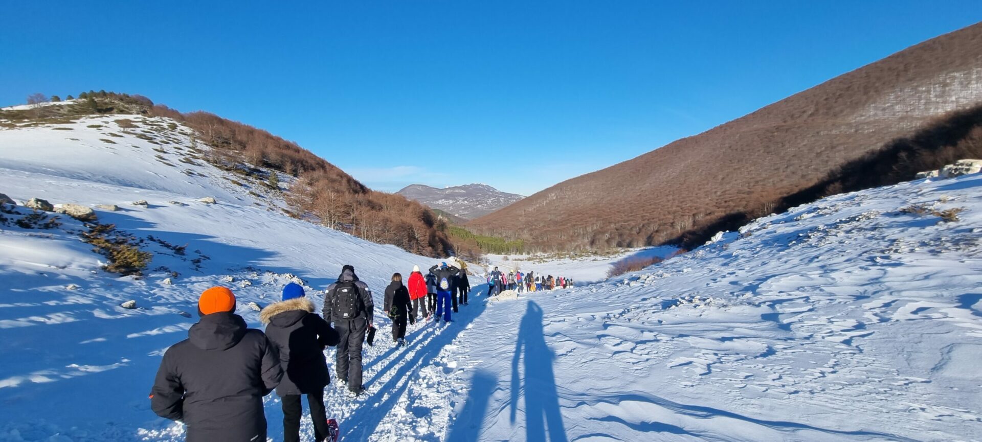 Snowshoeing Passo Godi