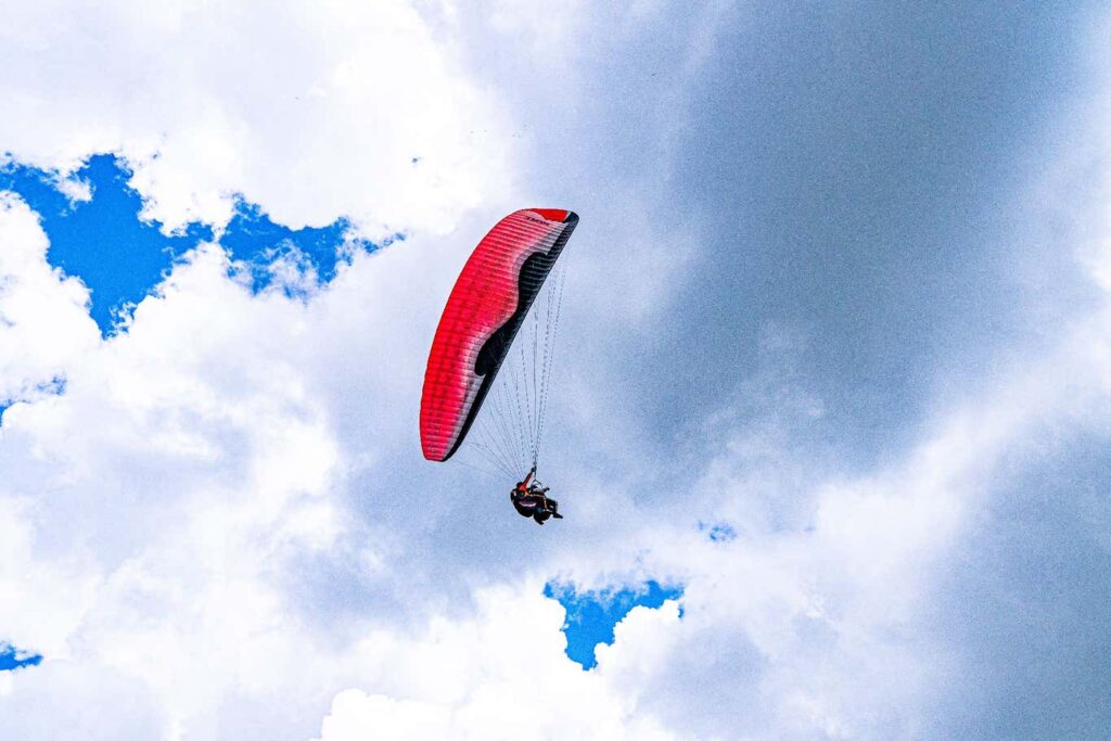 volo in parapendio vicino torino