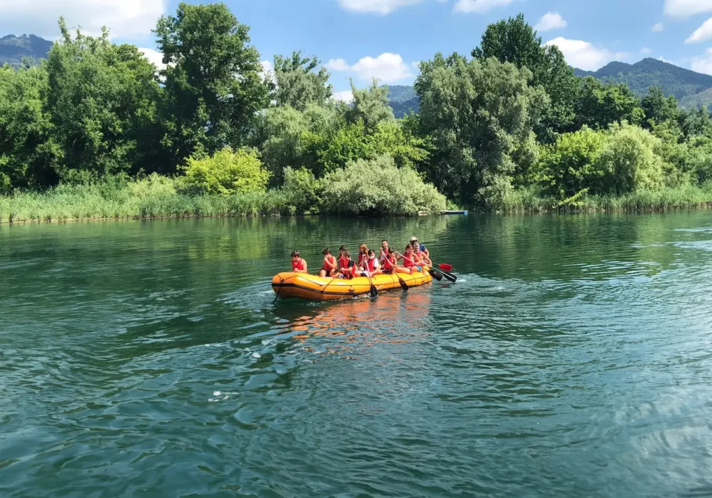 Soft rafting sul fiume Adda