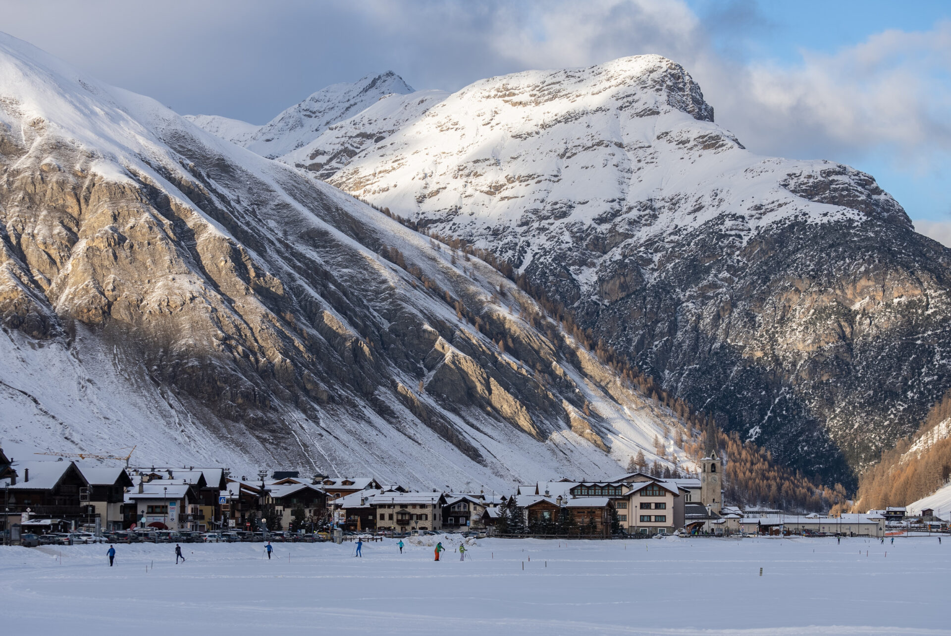 paesaggio innevato di livigno