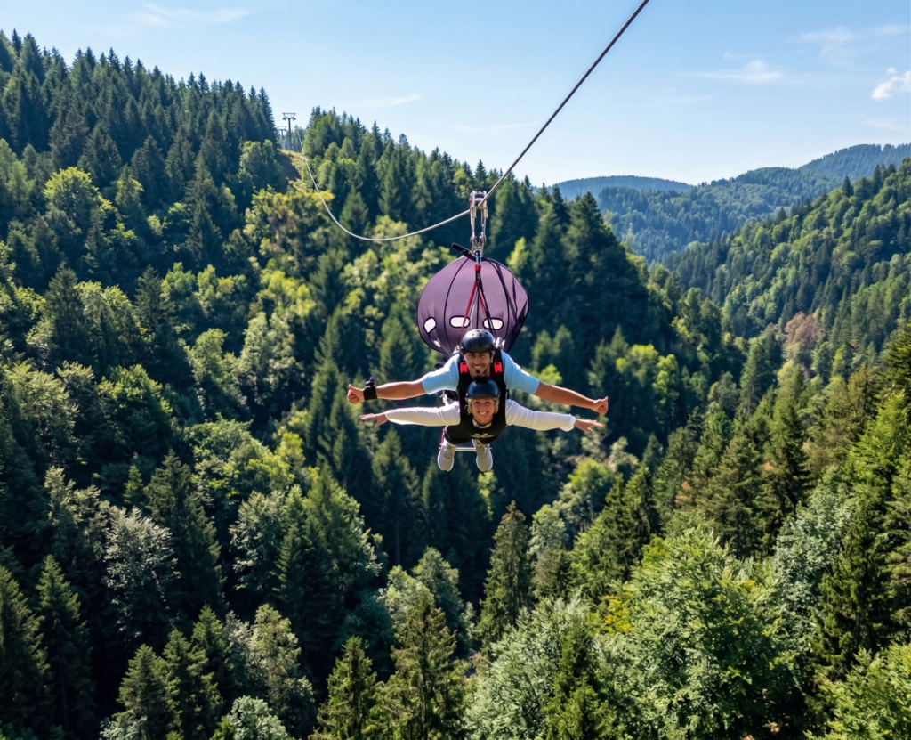 zipline a Rocca Massima di coppia
