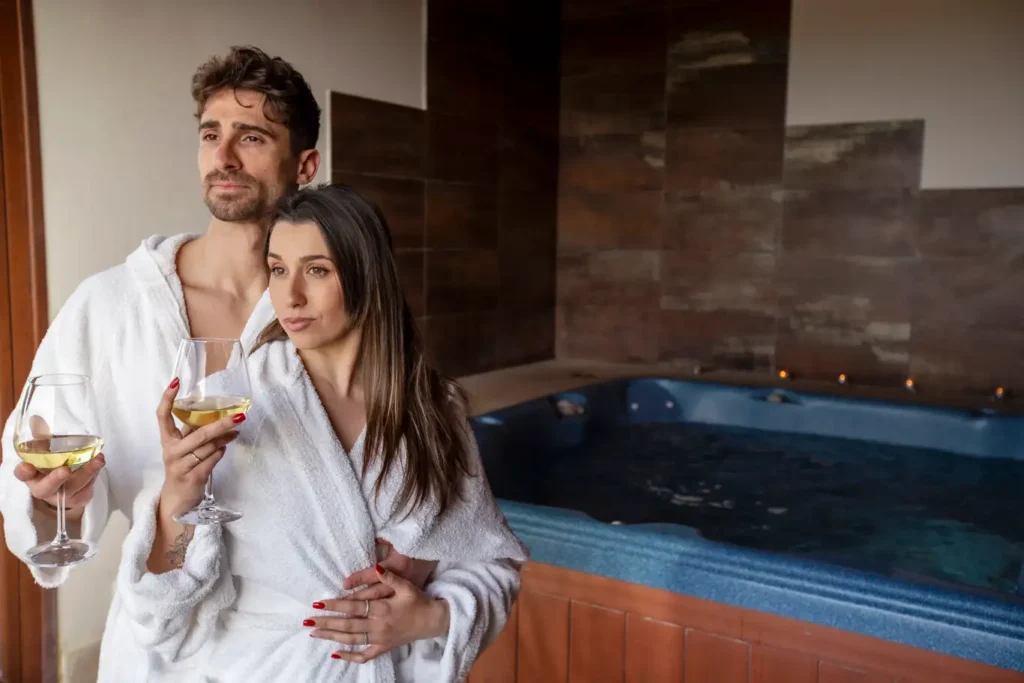coppia in una SPA