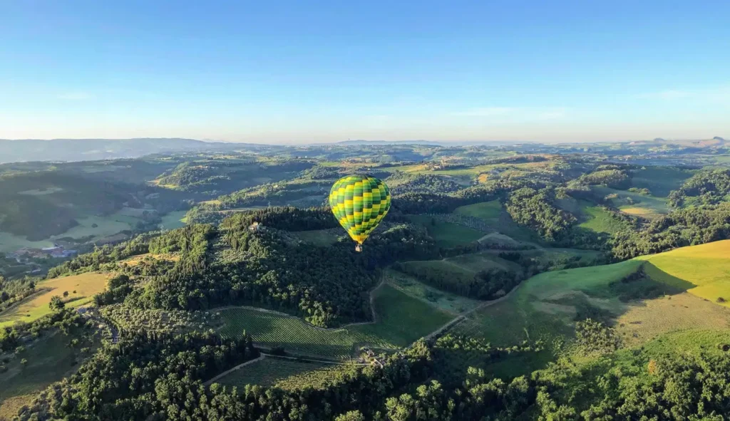 volo in mongolfiera nel Chianti