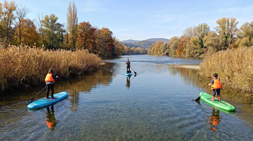 in SUP sul fiume Ticino