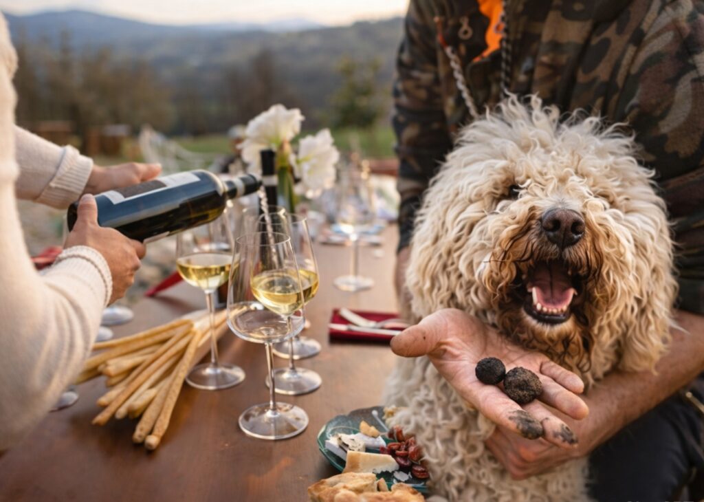 degustazione vini dopo caccia al tartufo